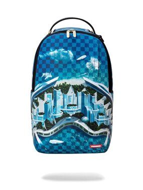 Sprayground Shark Island Backpack🔥New Black Bookbag Large School Travel Bag